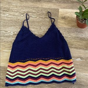 Striped crochet top